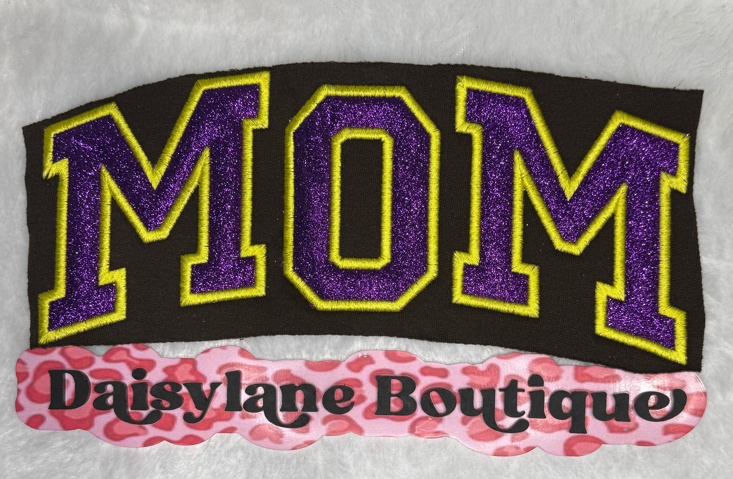 Mom Curved Crewneck Embroidery