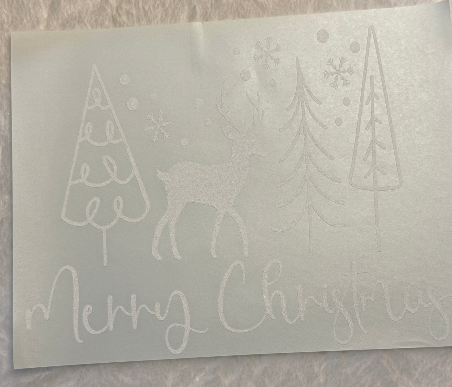 Merry Christmas Trees and Deer
