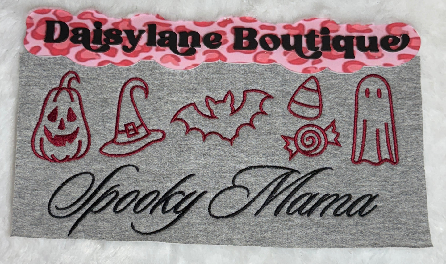 Spooky Mama with icons Embroidery