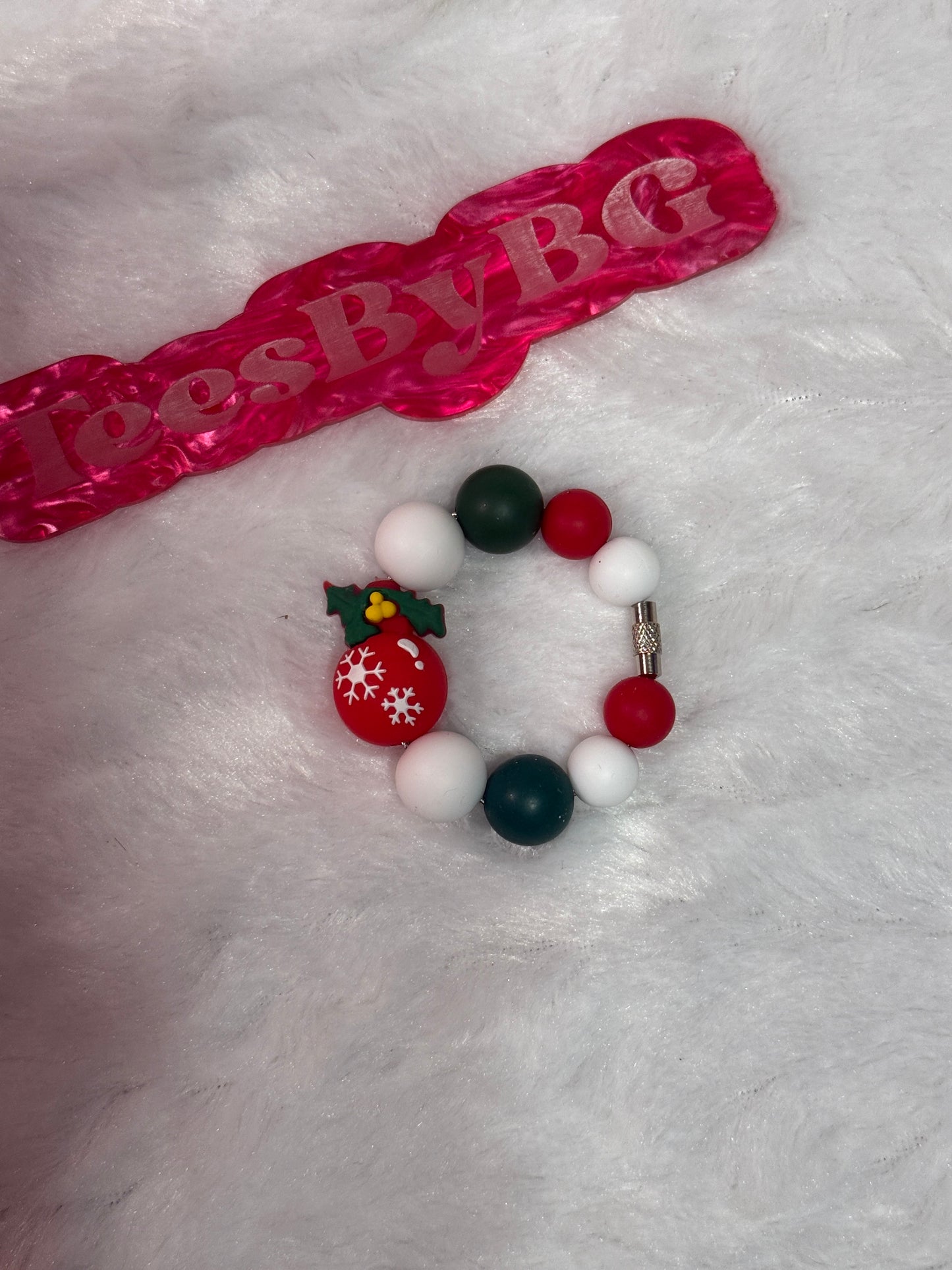 Red Ornament Cup Charm