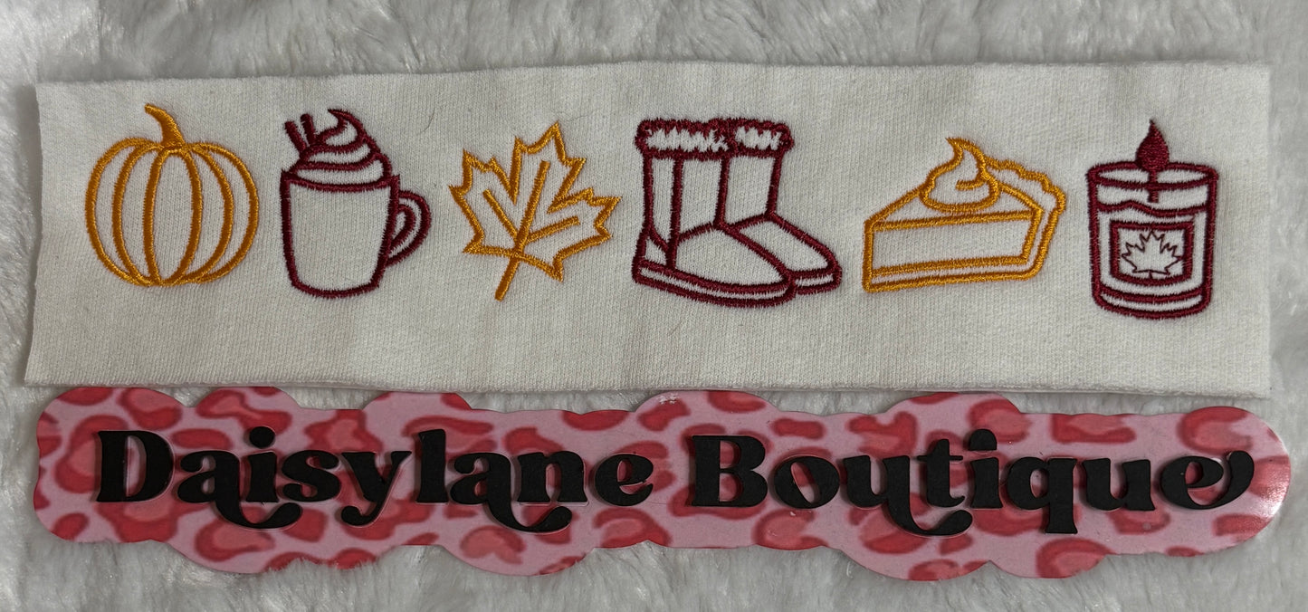 Fall Icons Embroidery