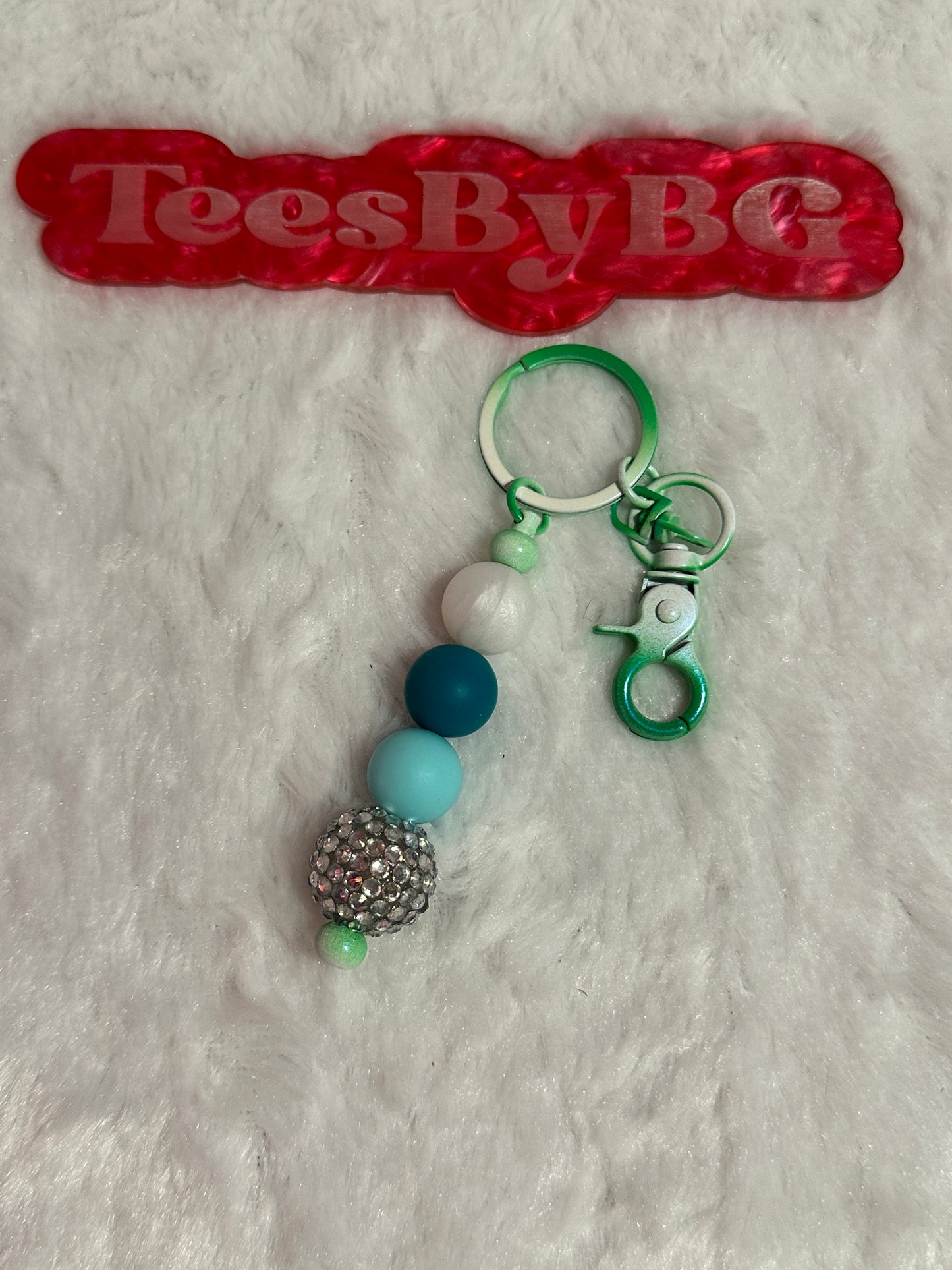 Green Rhinestone on Tie Dye Green