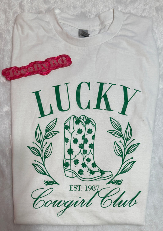 Lucky Cowgirl Club - Short Sleeve