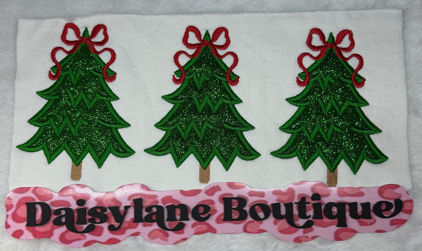 Christmas Trees with bows Embroidery