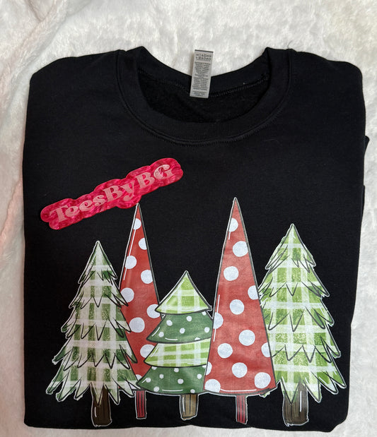 Pokadot Christmas Trees - Crewneck