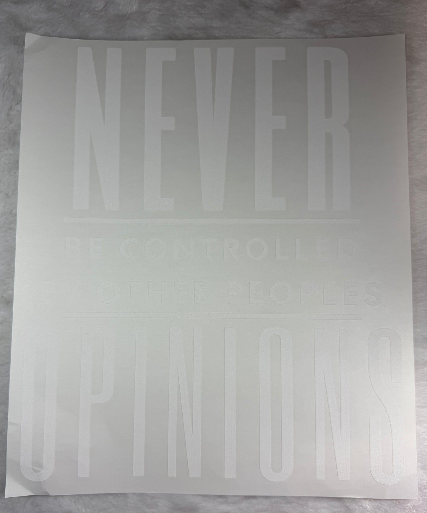 Never Be Controlled by other peoples opinions