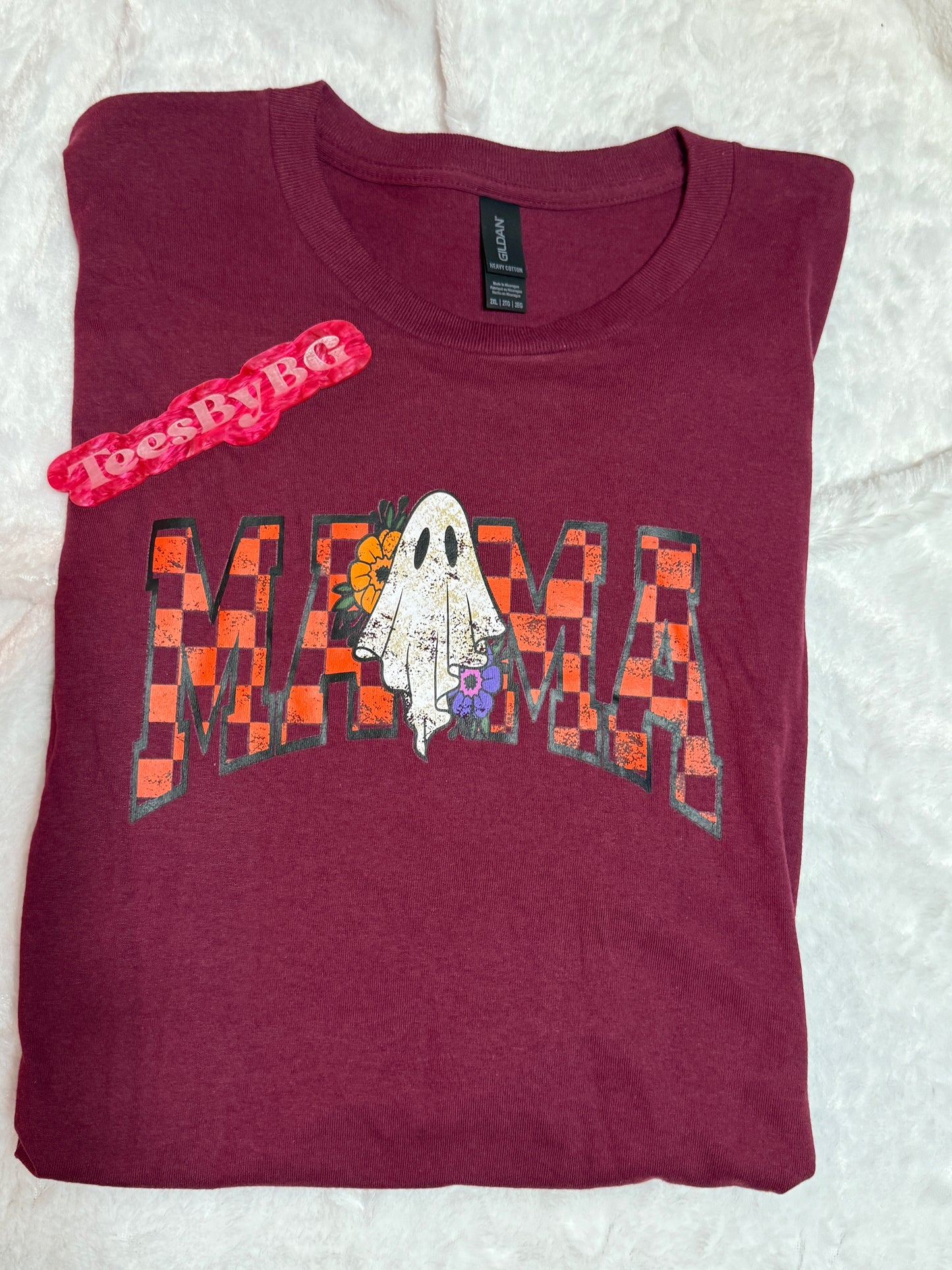 Mama Checkered Ghost - Short Sleeve