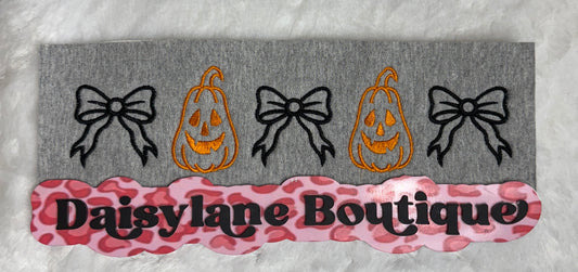 Pumpkin and Bows Embroidery