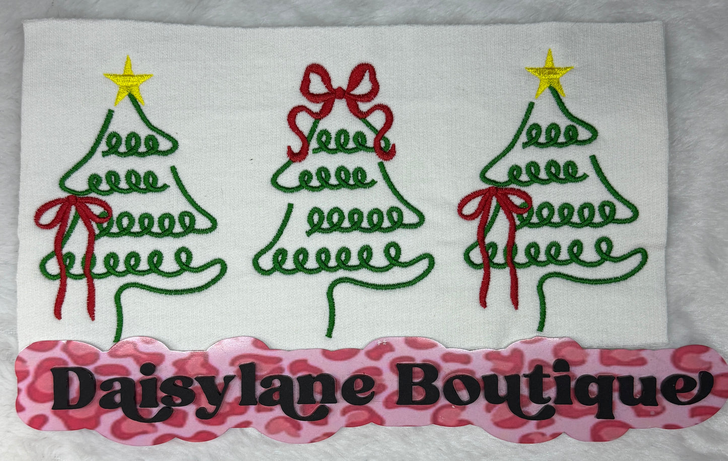 Curly Christmas Trees Embroidery