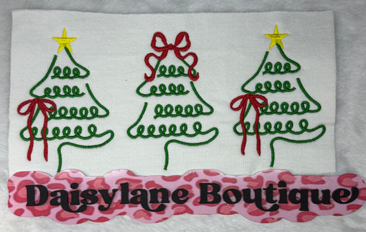 Curly Christmas Trees Embroidery