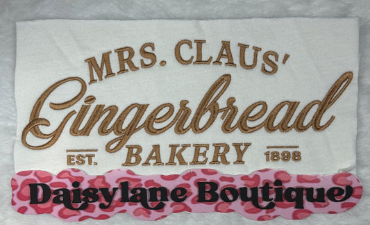 Mrs.Claus’ Gingerbread Bakery Embroidery