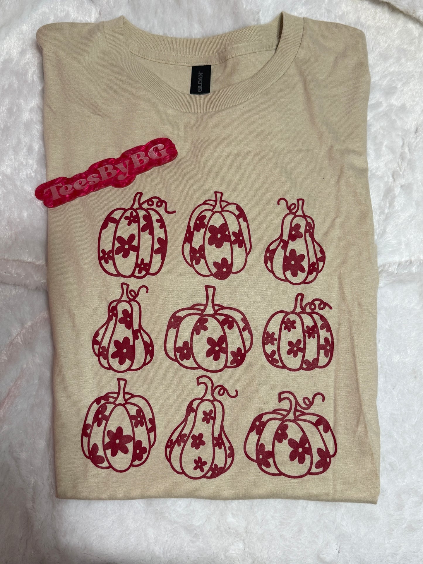 Floral Pumpkins - Short Sleeve