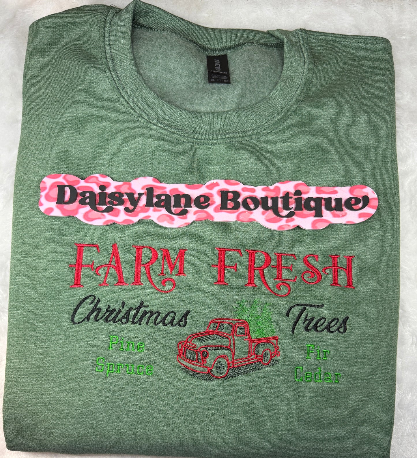 Farm Fresh Christmas Trees Embroidery