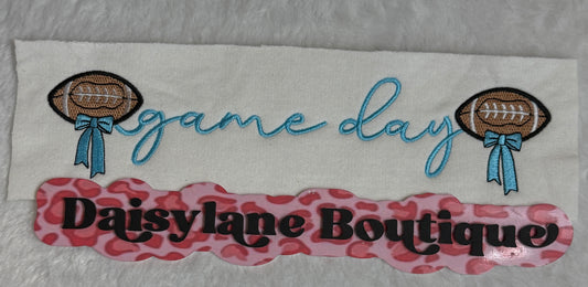 Game Day with footballs Embroidery