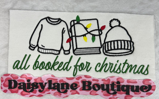 All Booked for Christmas Embroidery