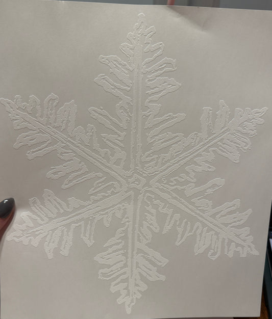 White Distressed Snowflake