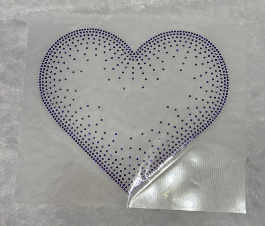 Heart Scatter Rhinestone (Purple)