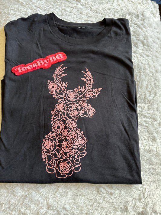 Floral Deer - Long Sleeve