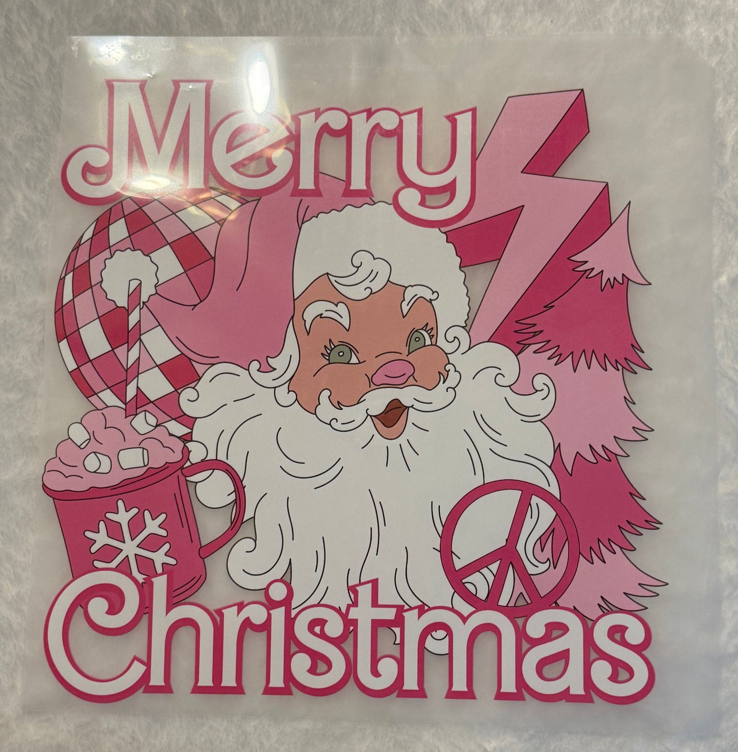 Merry Christmas Pink Santa